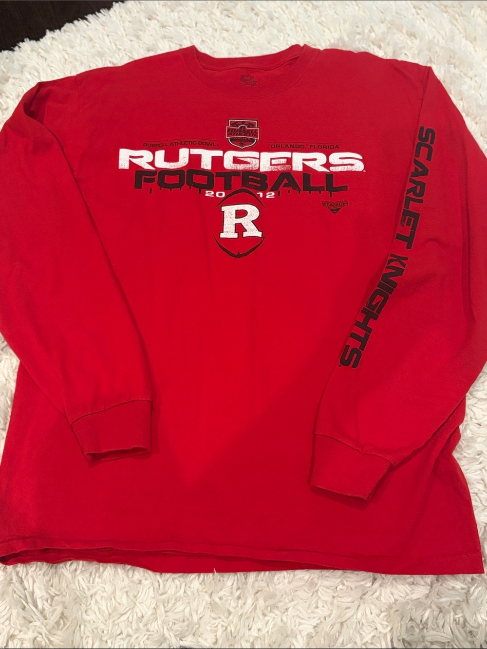 Nike Red Rutgers Football Long Sleeve Tee